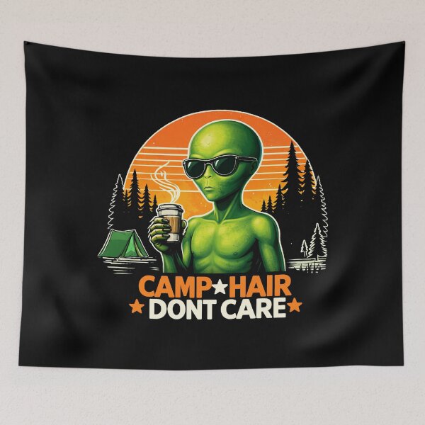 Item preview, Camp Hair Don't Care Camping designed and sold by Kladhadredo.