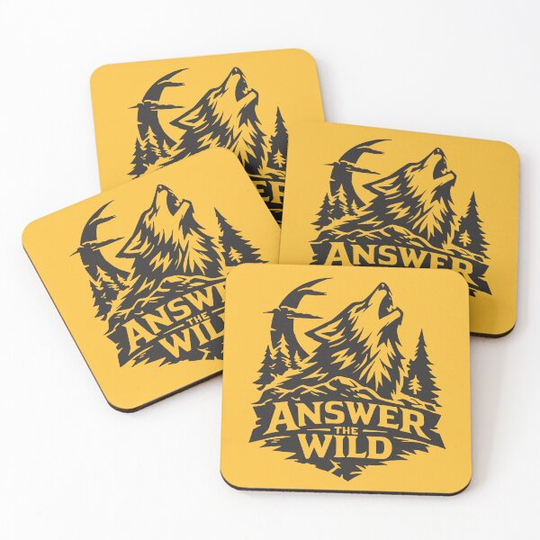 Item preview, Answer the Wild – Howling Wolf Minimalist Poster designed and sold by KiwyStudio.