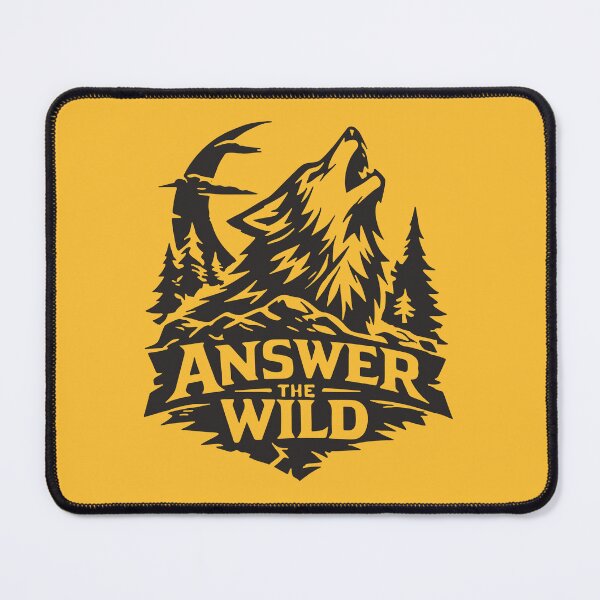 Item preview, Answer the Wild – Howling Wolf Minimalist Poster designed and sold by KiwyStudio.