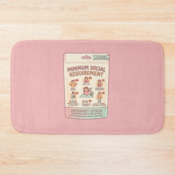 Item preview, Minimum Social Requirement Introvert Funny Low Energy Design designed and sold by Quiet Mode Studio.
