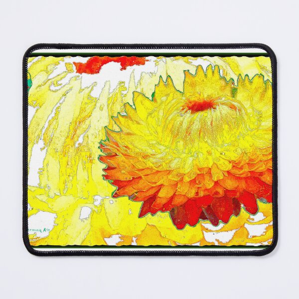Item preview, Strawflower and Butterfly Abstract, Digital Illustration designed and sold by AMacGPhilly.