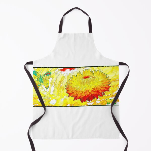 Item preview, Strawflower and Butterfly Abstract, Digital Illustration designed and sold by AMacGPhilly.