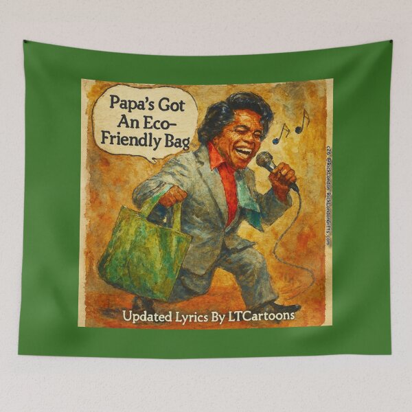 Item preview, Papa’s Got an Eco‑Friendly Bag – Musical Parody Cartoon designed and sold by Rick London Gifts.