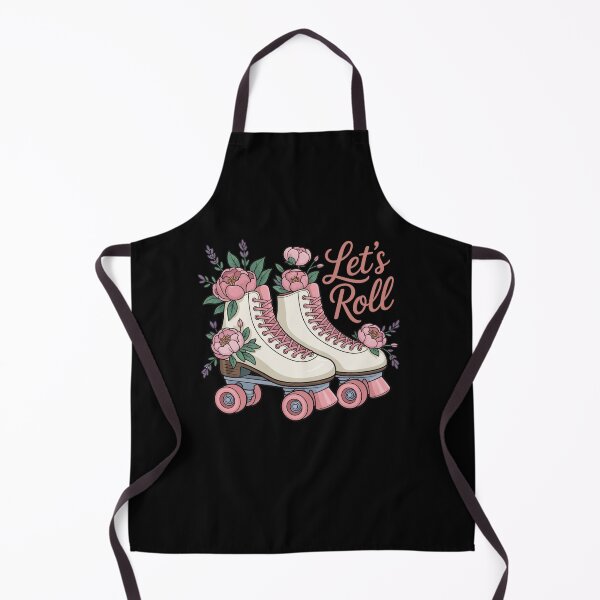 Item preview, Let’s Roll Flower Skate Retro Roller Skating Floral Design designed and sold by Nzgiftsandmore.