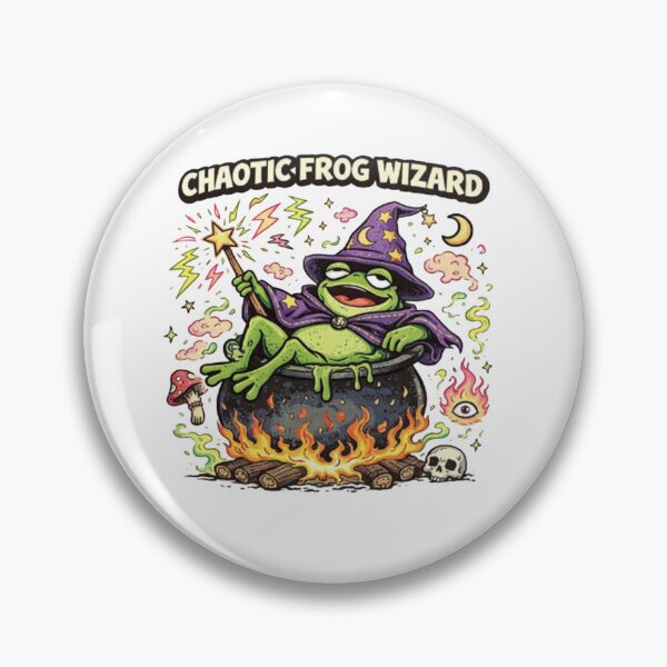 Item preview, The Frog Wizard and His Magic Cauldron designed and sold by FroggyOnly.