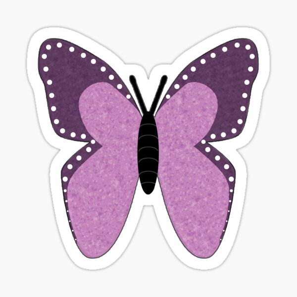 Pink & Purple Butterfly Sticker