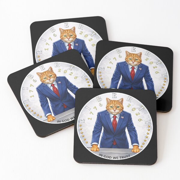 Item preview, In Cats We Trust – Funny Cat President Coin 250 Years Design designed and sold by BlackCat Vibe.