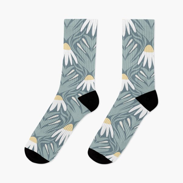 Item preview, Retro Deco Flowers (white green) designed and sold by Doodloom.