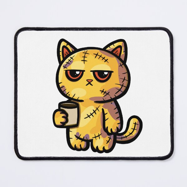 Item preview, Grumpy cat with coffee designed and sold by DrFrankenBecky.