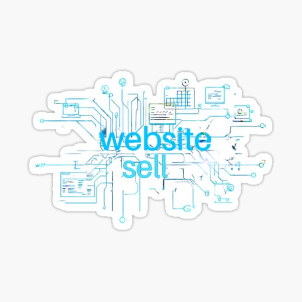 Sell Website Sticker – Business Promotion Vinyl Decal for Laptop, Car, Phone | Waterproof Branding Sticker Sticker