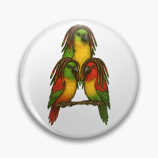 Item preview, Three Little Birds Rasta Art – Colorful Reggae Birds Illustration Inspired by Three Little Birds – Vibrant Peace & Positivity Design designed and sold by Donsean22.