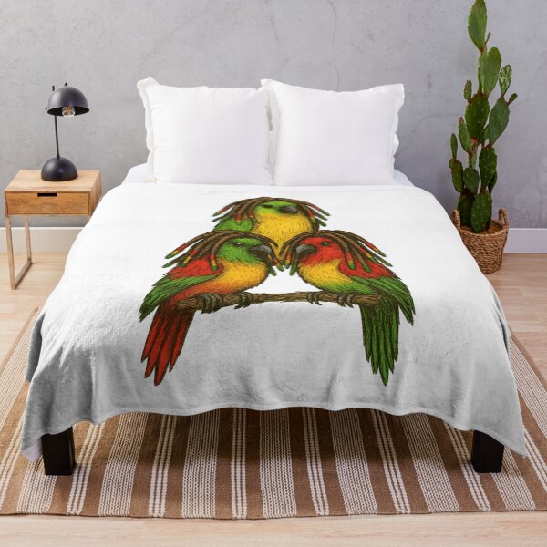 Item preview, Three Little Birds Rasta Art – Colorful Reggae Birds Illustration Inspired by Three Little Birds – Vibrant Peace & Positivity Design designed and sold by Donsean22.
