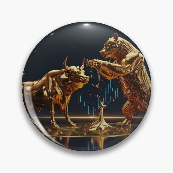 Item preview, The Melting Market - Bull vs Bear designed and sold by THEARTCURATİON .