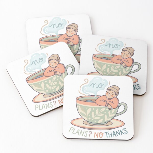 Item preview, Plans No Thanks Introvert Cozy Funny Stay Home Design designed and sold by Quiet Mode Studio.