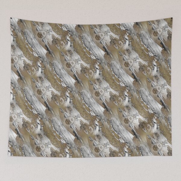Item preview, Horizontal Gunge Abstract in Beige Brown designed and sold by Artistestella.