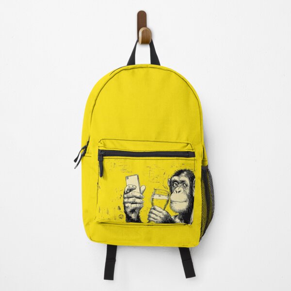 Item preview, Monkey holds phone and drink in hand designed and sold by anytka.