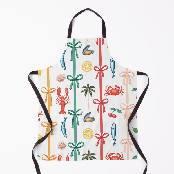 Item preview, Bow, lobster, shrimp, cherry, palm pattern designed and sold by anyuka.