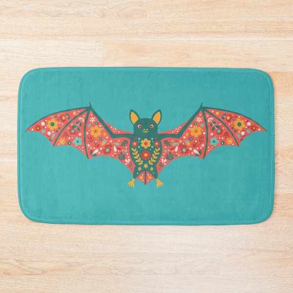 Item preview, Colourful Folk Art Fruit Bat with Wings Extended – Scandinavian Folk Art Fusion by heidiannemorris © designed and sold by FOLK ART FUSION by heidiannemorris.