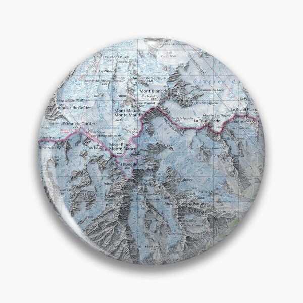 Item preview, Topographic map of the Mont Blanc designed and sold by Karol Majewski.