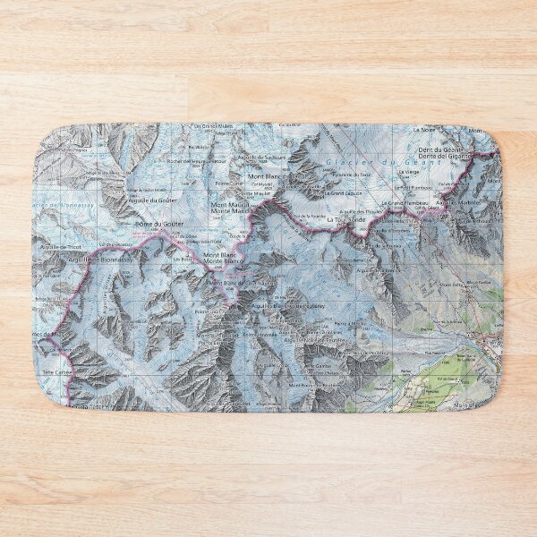 Item preview, Topographic map of the Mont Blanc designed and sold by Karol Majewski.