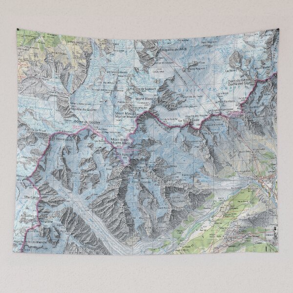 Item preview, Topographic map of the Mont Blanc designed and sold by Karol Majewski.