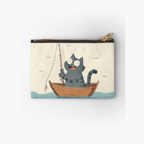 Item preview, Cat enjoys fishing in a small boat designed and sold by anytka.
