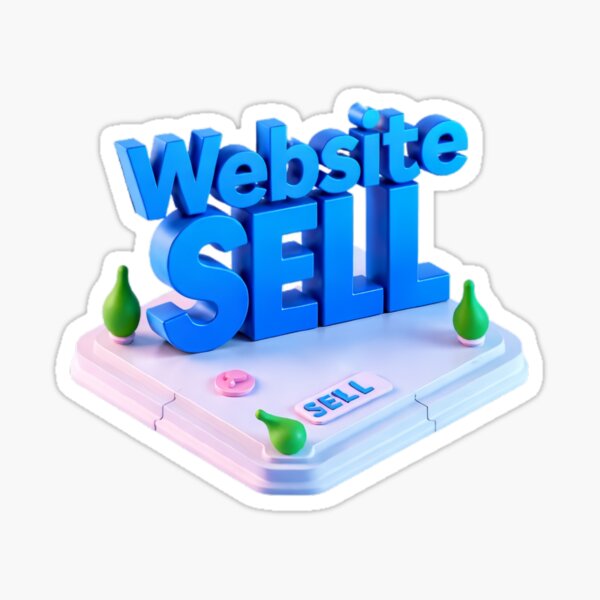 Sell Website Sticker – Business Promotion Vinyl Decal for Laptop, Car, Phone | Waterproof Branding Sticker Sticker