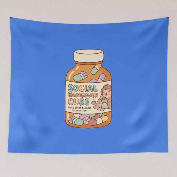 Item preview, Social Hangover Cure Introvert Funny Anti Social Recovery Design designed and sold by Quiet Mode Studio.