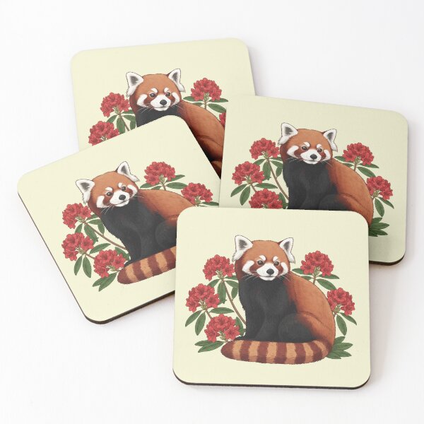Item preview, Red Panda Mountain Blossoms Animal Illustration  designed and sold by BirdsnStuff.