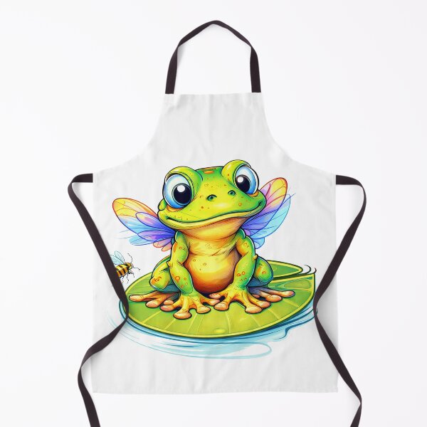 Item preview, Cute Frog Dragonfly Hybrid on Lily Pad – Whimsical Fantasy Animal Illustration designed and sold by bambooks.tabooks.