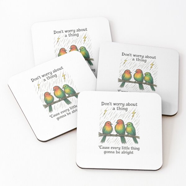 Item preview, Three Little Birds Rasta Art – Chaotic Colorful Reggae Birds Illustration Inspired by Bob Marley's Three Little Birds – Vibrant Peace & Positivity Design designed and sold by Donsean22.