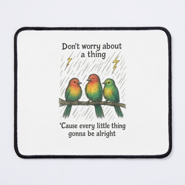 Item preview, Three Little Birds Rasta Art – Chaotic Colorful Reggae Birds Illustration Inspired by Bob Marley's Three Little Birds – Vibrant Peace & Positivity Design designed and sold by Donsean22.