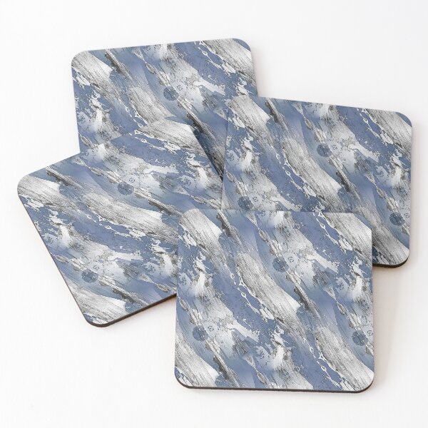 Item preview, Horizontal Gunge Abstract in Blue designed and sold by Artistestella.