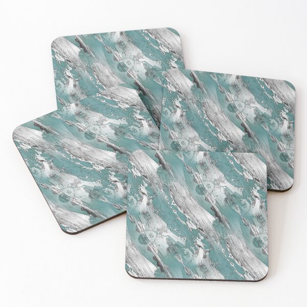 Item preview, Abstracto horizontal de lodo en aguamarina designed and sold by Artistestella.