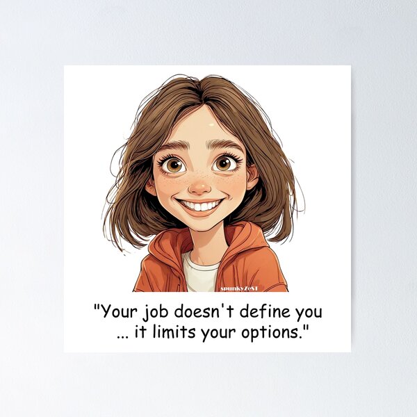 Item preview, "Your job doesn't define you ... it limits your options." - Lumi @ spunkyZeST designed and sold by spunkyZeST.