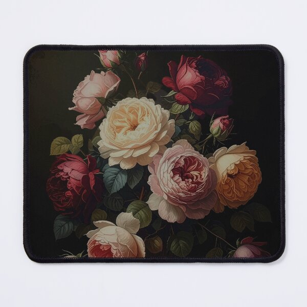 Item preview, Vintage Rose Bouquet Dark Floral Painting designed and sold by Rutvain.