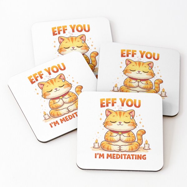 Item preview, Funny Meditating Cat Relax Meme Cartoon Design designed and sold by Wolf Creator.