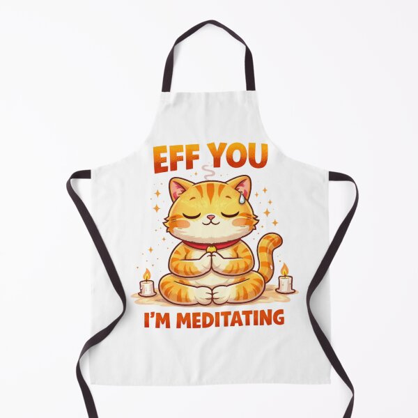 Item preview, Funny Meditating Cat Relax Meme Cartoon Design designed and sold by Wolf Creator.