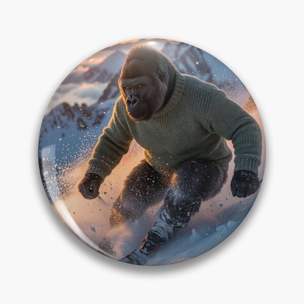 Item preview, Intrepid Gorilla Hits the Slopes designed and sold by Tridentulus.