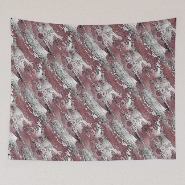 Item preview, Horizontal Gunge Abstract in Burgundy designed and sold by Artistestella.