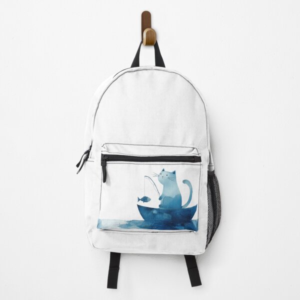 Item preview, Cat fishing in a small boat designed and sold by anytka.