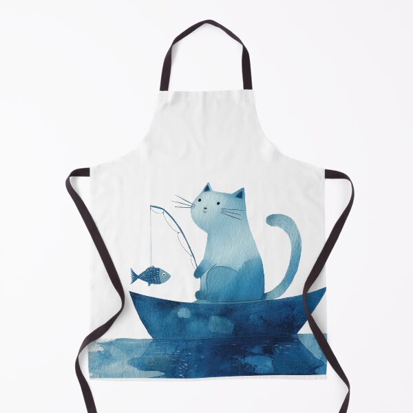 Item preview, Cat fishing in a small boat designed and sold by anytka.