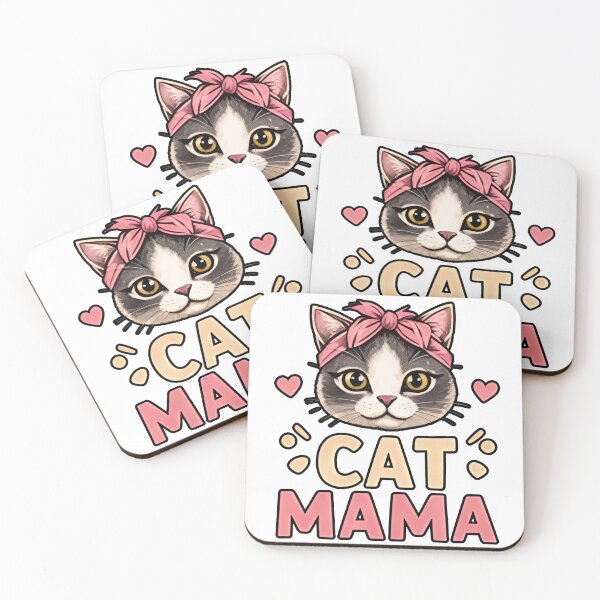 Item preview, Cat Mama – Cute Kitty Face Design designed and sold by Ladys-Gents.