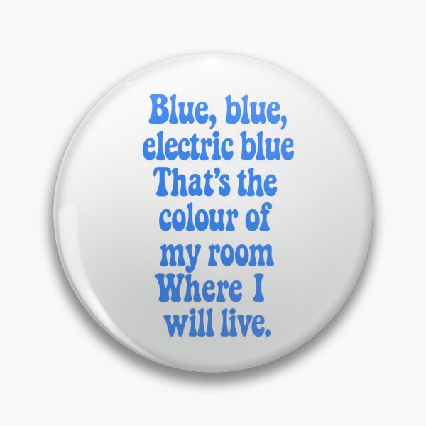 Item preview, Blue Blue Electric Blue Typography – Minimalist Lyric Design Inspired by Sound and Vision by David Bowie – Retro Music Aesthetic designed and sold by Donsean22.