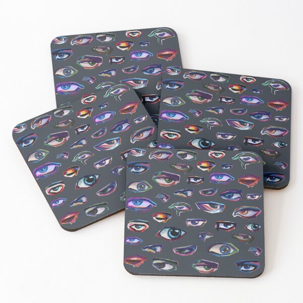 Item preview, Eyes pattern (grey) - traditional/digital mix designed and sold by Viggorbiggor.