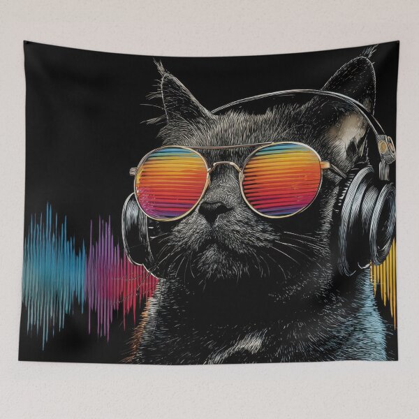 Item preview, Cool cat listens to music designed and sold by anytka.