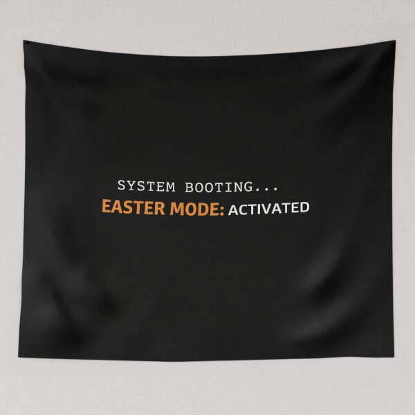 Item preview, Easter Mode Activated – System Booting Minimal Funny Easter Design designed and sold by MoosElkPL.