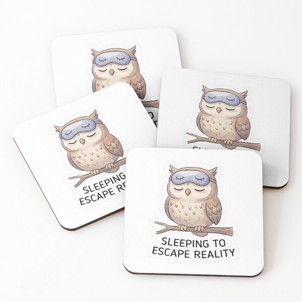 Item preview, Sleeping to Escape Reality Owl designed and sold by M.O.K..
