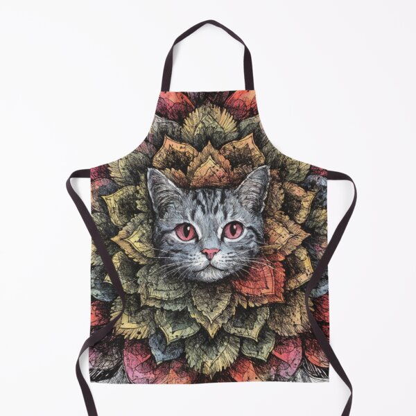Item preview, Floral Mandala Art cat – Intricate Flower Mandala Design designed and sold by Anime9122.