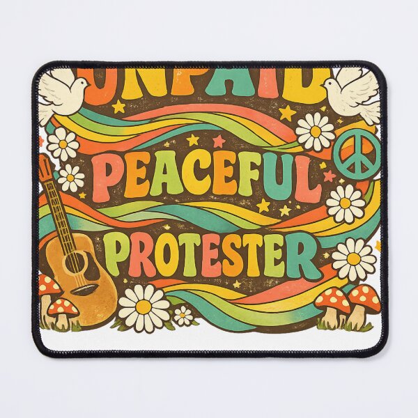 Item preview, Unpaid Peaceful Protester – Activist Humor Graphic Tee designed and sold by Inkvado.